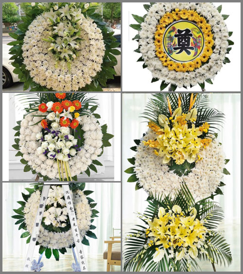 湖北黄冈市英山县南河镇王家道村花圈速递